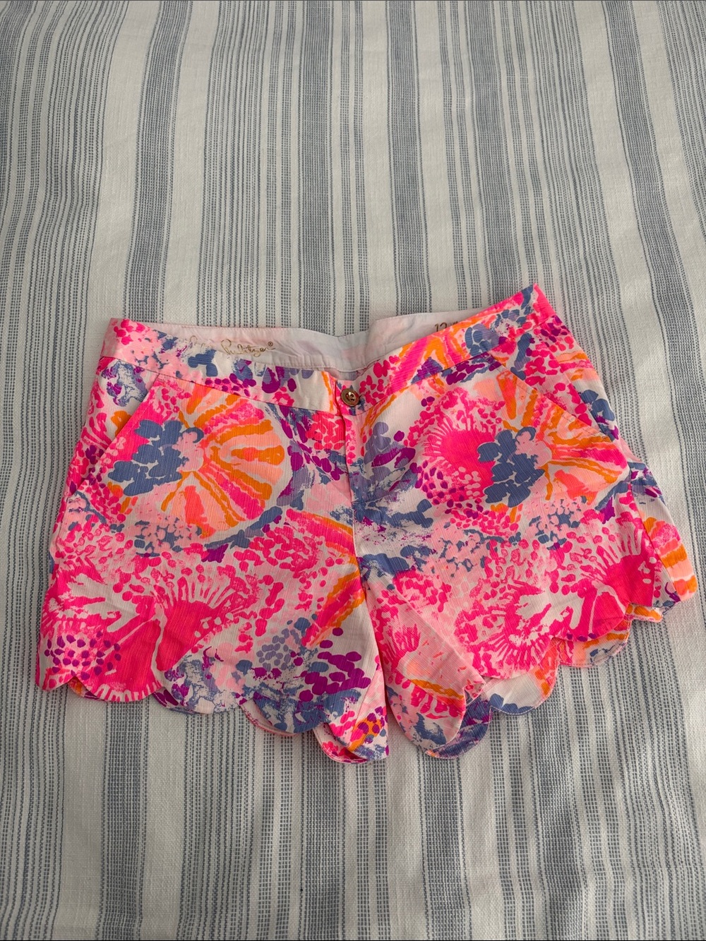 Lilly Pulitzer Floral Scalloped Shorts